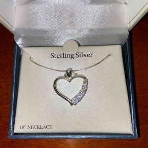 Timeless sterling silver heart necklace
